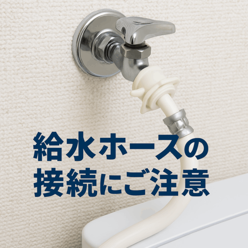給水ホースの接続にご注意